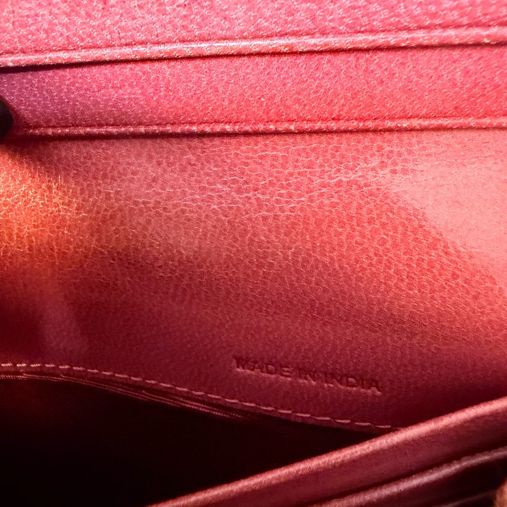 Prada Madras Intrecciato Rosso Long Wallet w/ Removable ID Card Holder (A194) - Picture 10 of 12